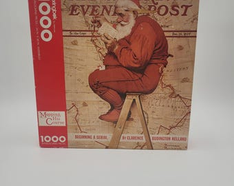 Vintage Springbok Puzzles "Mapping his Course" 1000 piece Jigsaw Puzzle Norman Rockwell  Hallmark