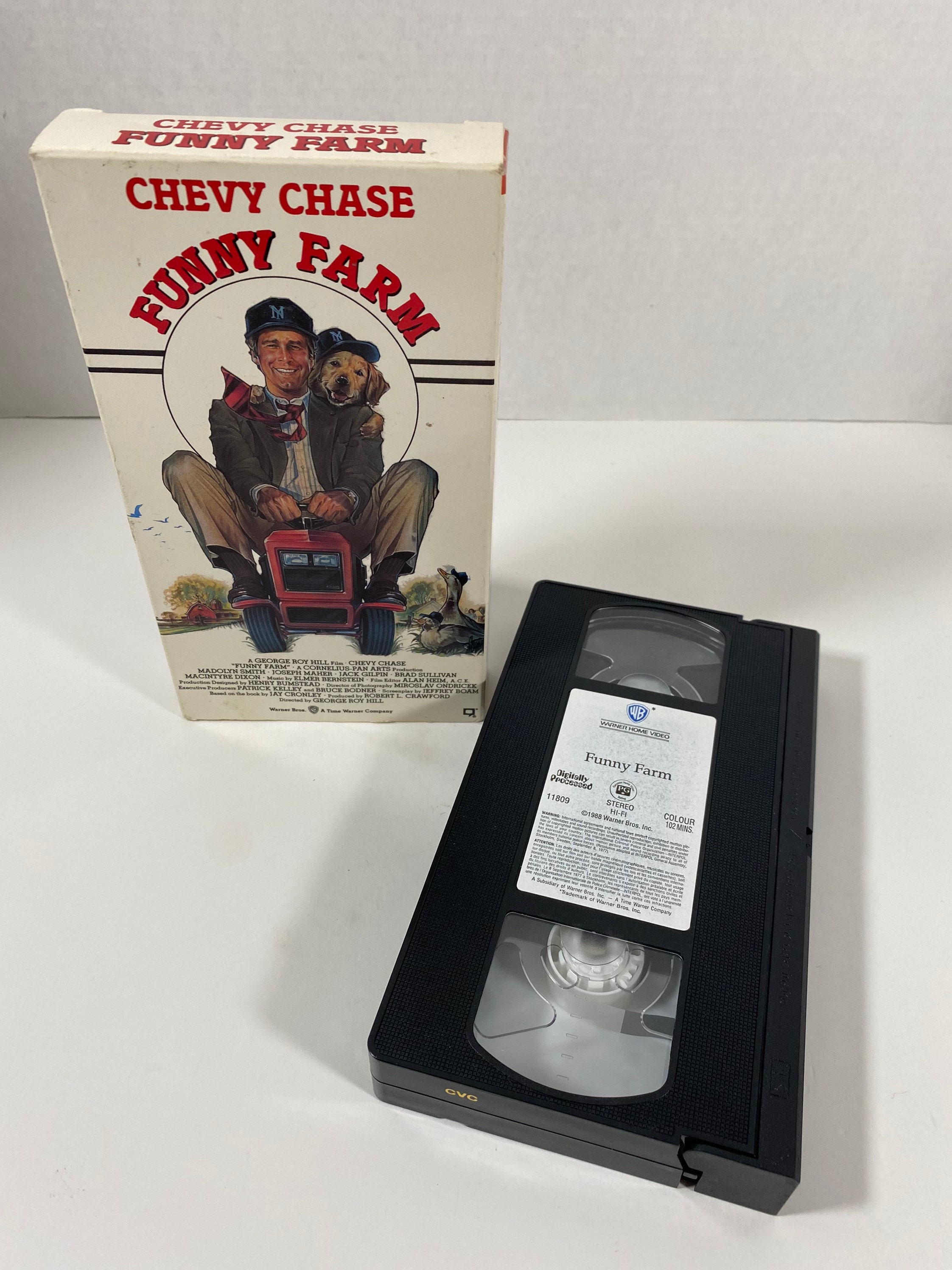 Vintage 1991 Funny Farm VHS Video Tape - Starring: Chevy Chase