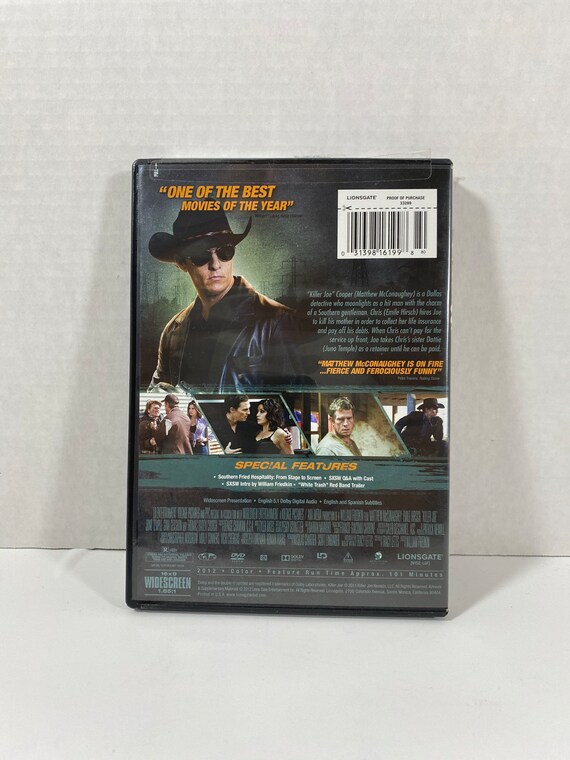 Killer Joe DVD - Starring: Matthew Mcconaughey, Emile Hirsch