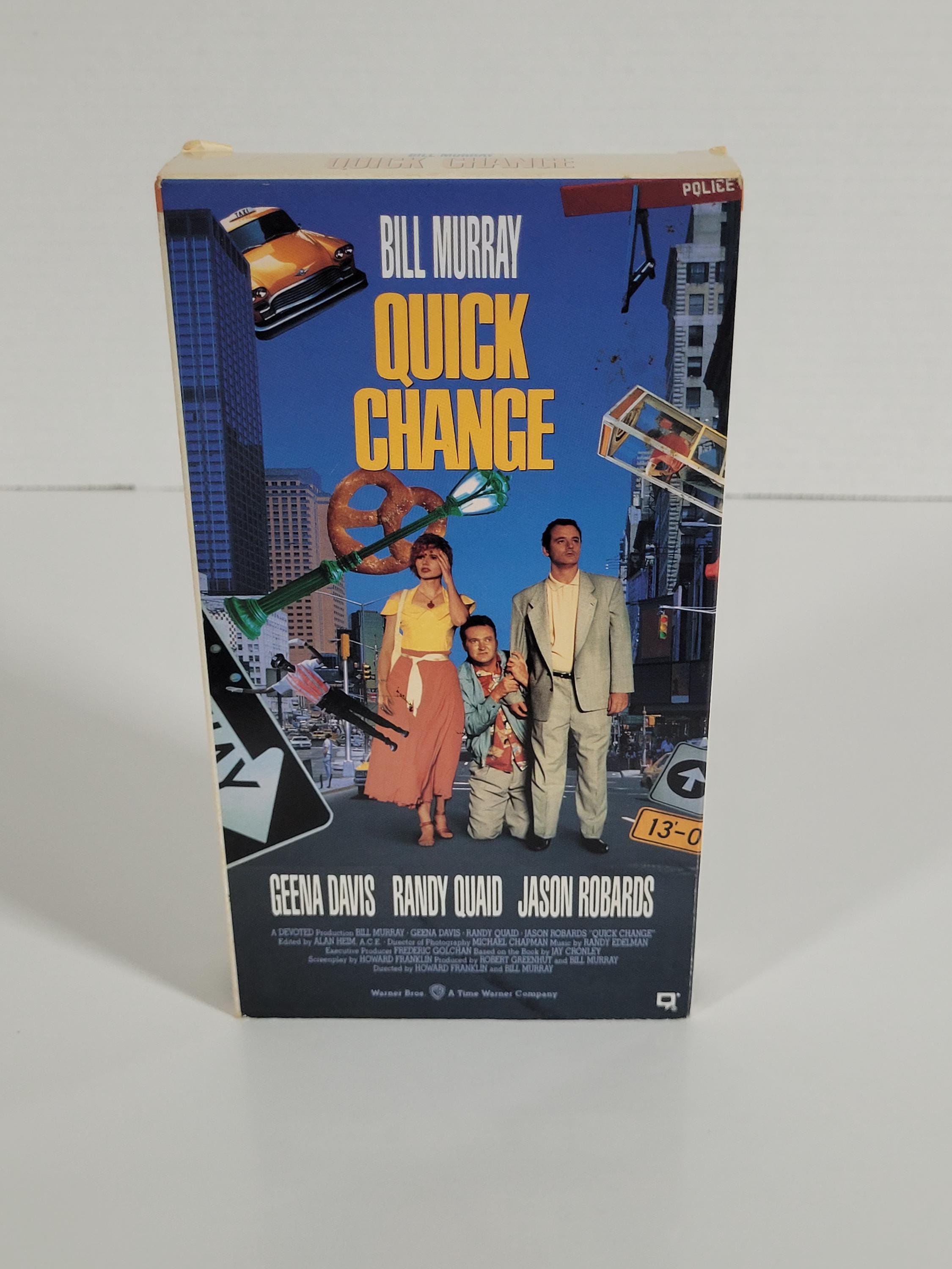 Vintage 1990 Quick Change VHS Tape/comedy Film/bill Murray, Geena