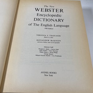 Vintage 1980 The New Webster Encyclopedia Dictionary Of The English Language Hardcover Collectable Educational Book Gift Idea image 2