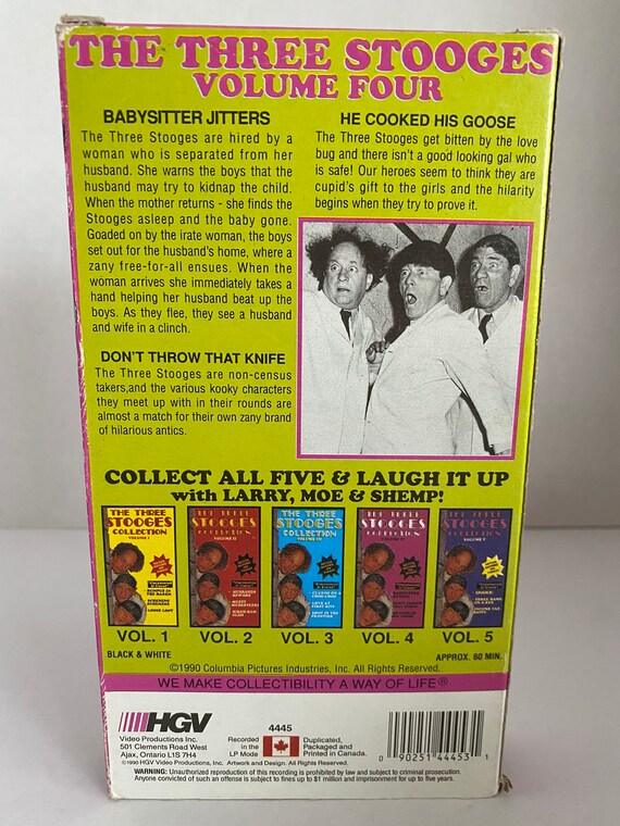 Vintage the Three Stooges Volume 5 VHS Larry, Curly, Moe - Etsy