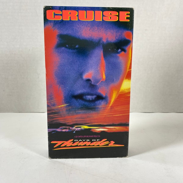 Vintage 1990 Days Of Thunder VHS - Starring: Tom Cruise, Robert Duvall & Nicole Kidman - Collectable | Action | Adventure | Gift Idea