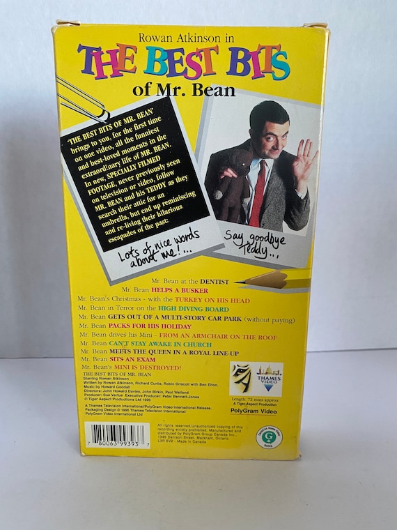 Vintage 1996 Rowan Atkinson: the Best Bits of Mr. Bean VHS - Etsy