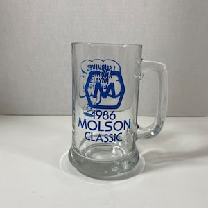 Vintage 1986 Molson Classic “I Survived Another Royals Beer Night” Beer Mug With Handle - Collectible | Barware | Bar Decor | Gift Idea