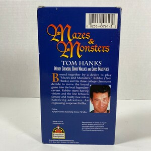 Vintage and RARE 1995 Mazes & Monsters VHS - Starring: Tom Hanks, Wendy ...