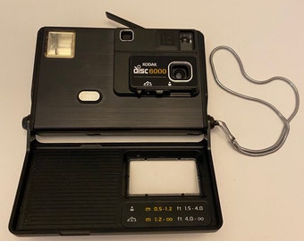コダック KODAK DISC 6000 1981年販売 カメラ 激レア レトロ Vintage 1980's Kodak Disc 6000 Black Camera - Collectible