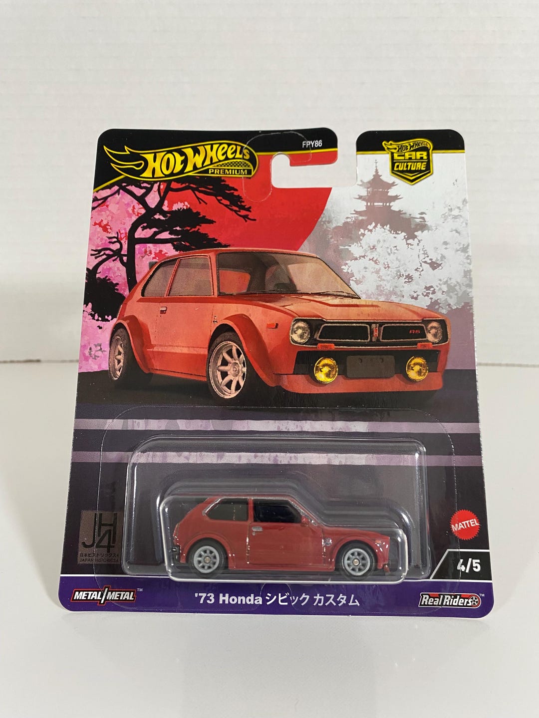 Hot Wheels Premium '73 Honda Civic Custom Japanese Historics Die