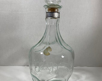 Vintage 1979 Jack Daniel's "Belle Of Lincoln" Glass 1.75L Whisky Decanter con pegatina original - Coleccionable / Barware / Decoración de bar / Regalo