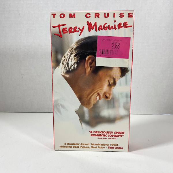 Vintage 1997 Jerry Maguire •Sealed• VHS - Starring: Tom Cruise, Renee Zellweger & Cuba Gooding Jr. - Collectible | Rainy Day Movie | Gift