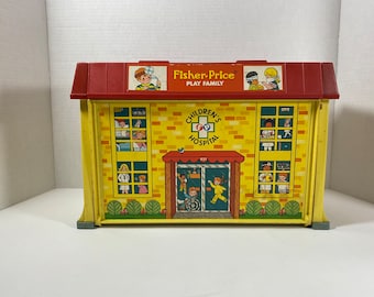 Vintage 1976 Fisher-Price Play Family Children’s Hospital - Collectible | Nostalgia | Display Item | Gift Idea