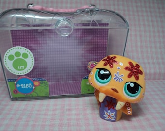 Vintage Original Discontinued LPS Littlest Pet Shop Sparkle Tattoo Walrus With Case