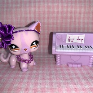 Discontinued Rare LPS Littlest Pet Shop Purple Cat W handmade