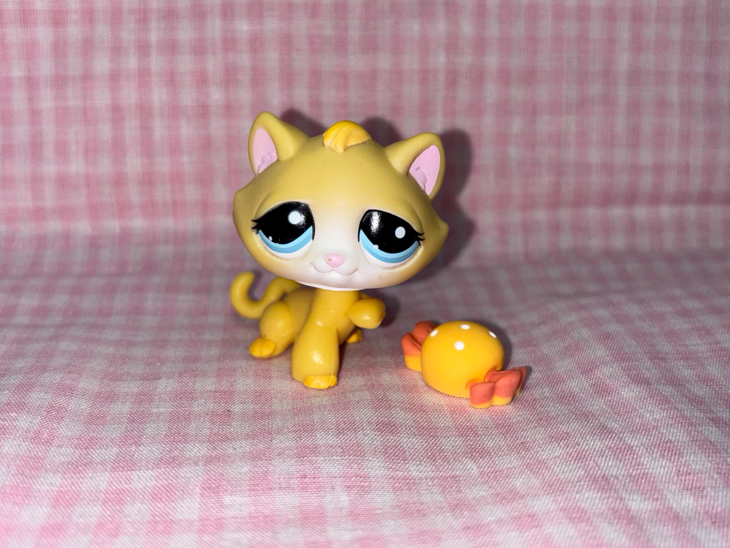 販売終了品 レア LPS リトルペットショップ 黄色い猫/子猫 キャンディ