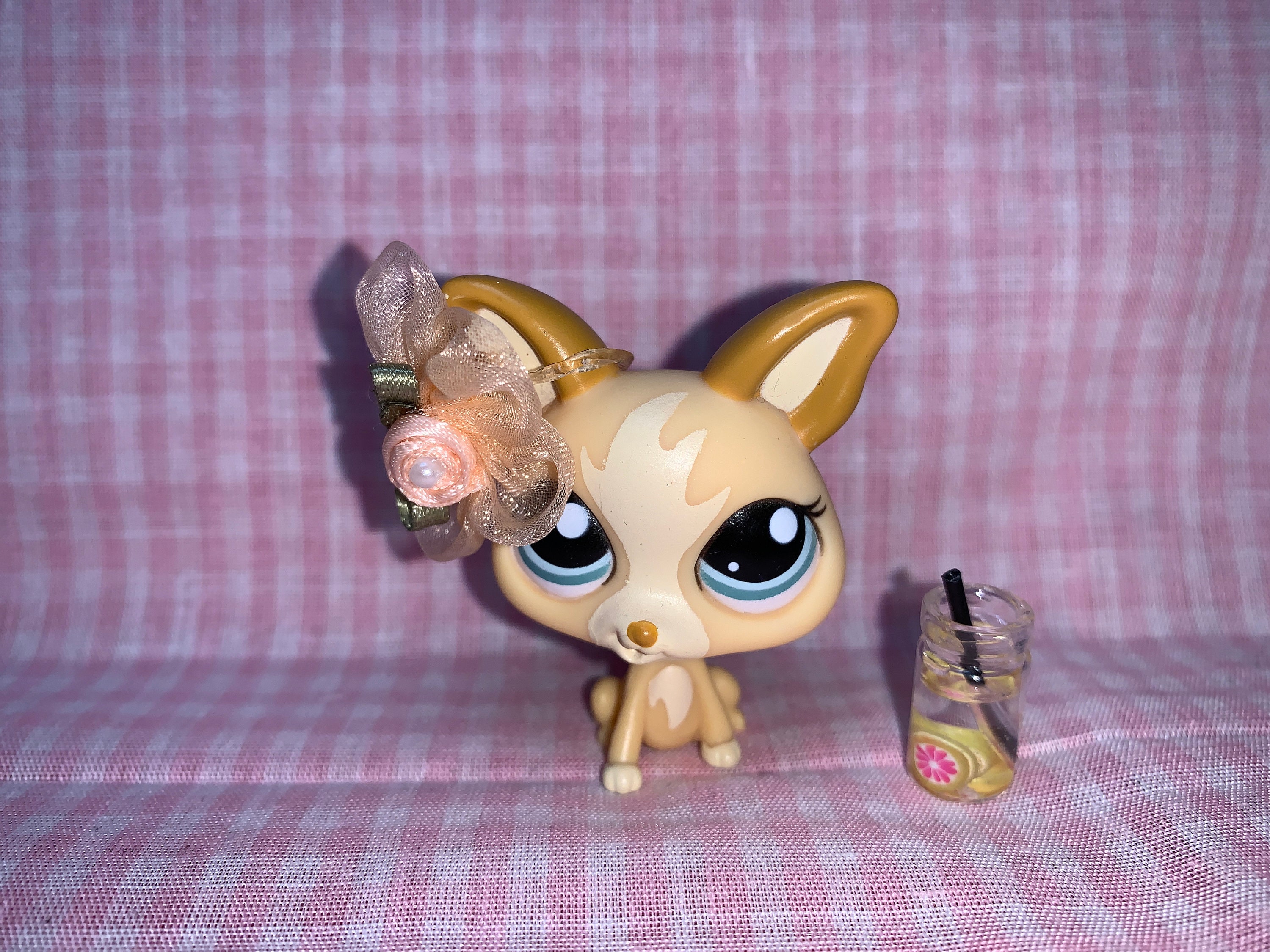 Discontinued Rare LPS Littlest Pet Shop Yellow Chihuahua Puppy Dog With Handmade Bow Tea 004 Etsy UK
