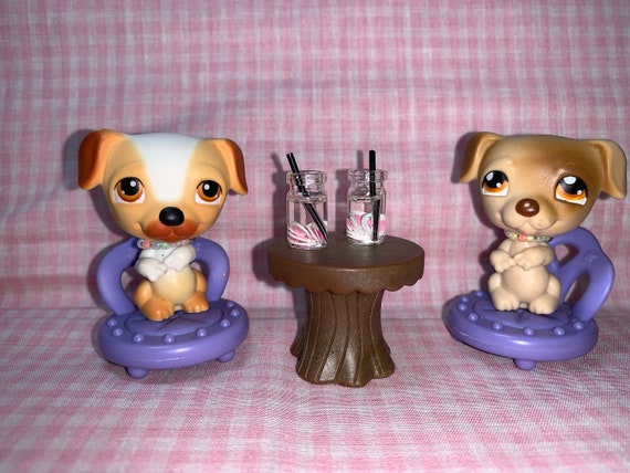 Vintage Original Rare LPS Littlest Pet Shop Twin Jack Russell Dogs