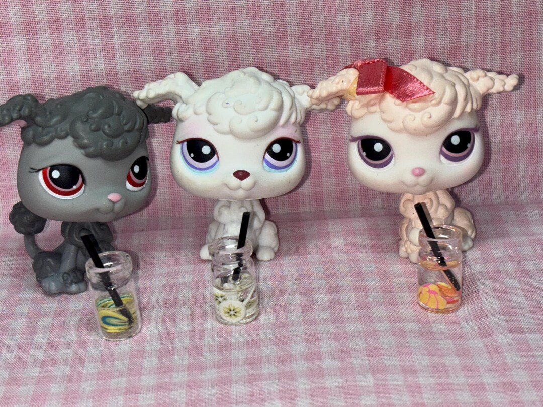 Lot 12 Figurines Littlest Pet Shop - Caniches & Chiens (LPS) - Hasbro