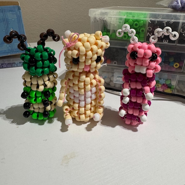 3D Kandi Chapstick Holder: Animal-Themed Squishy Cat Charm