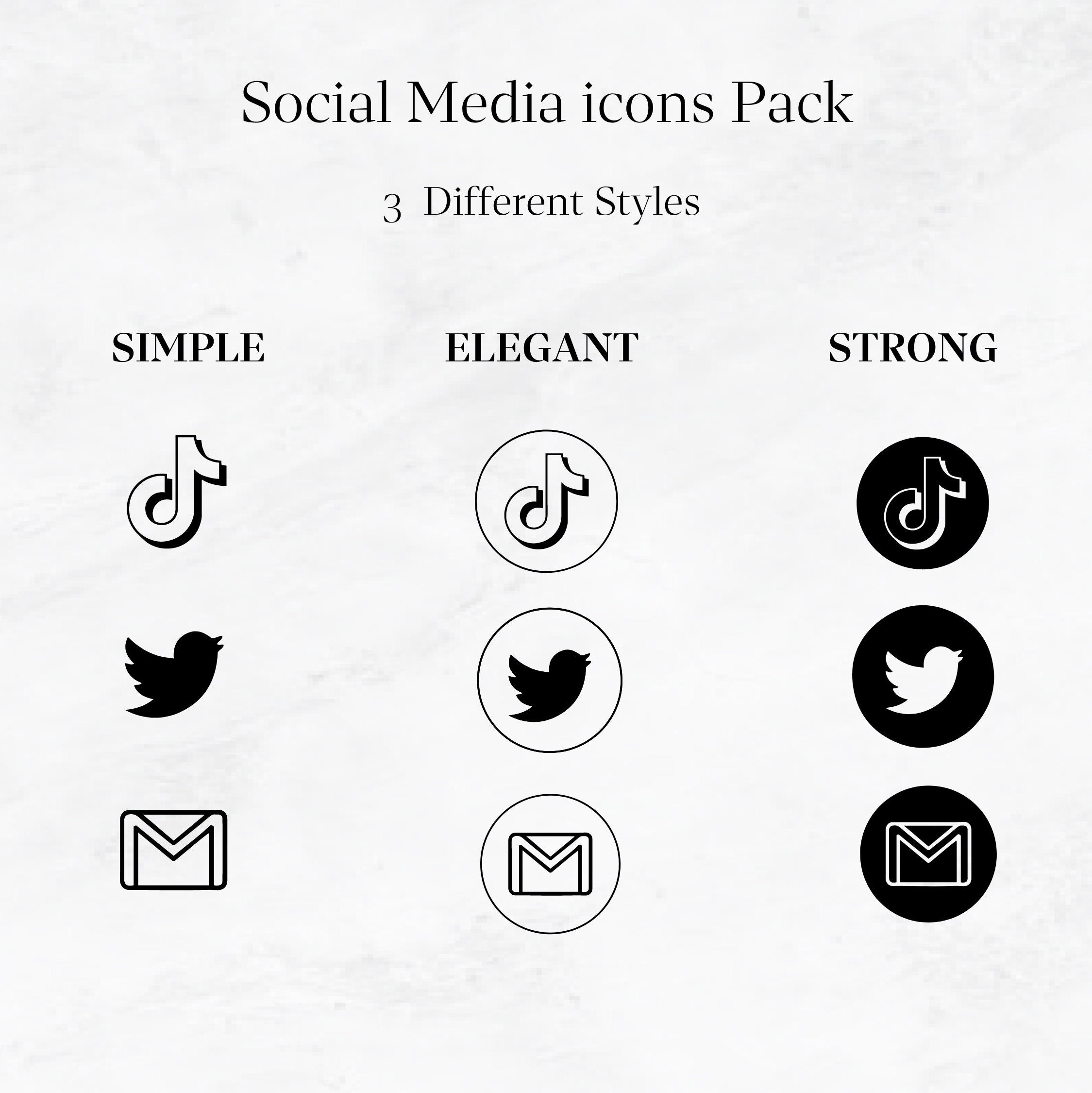 Elegant Social Media Icons