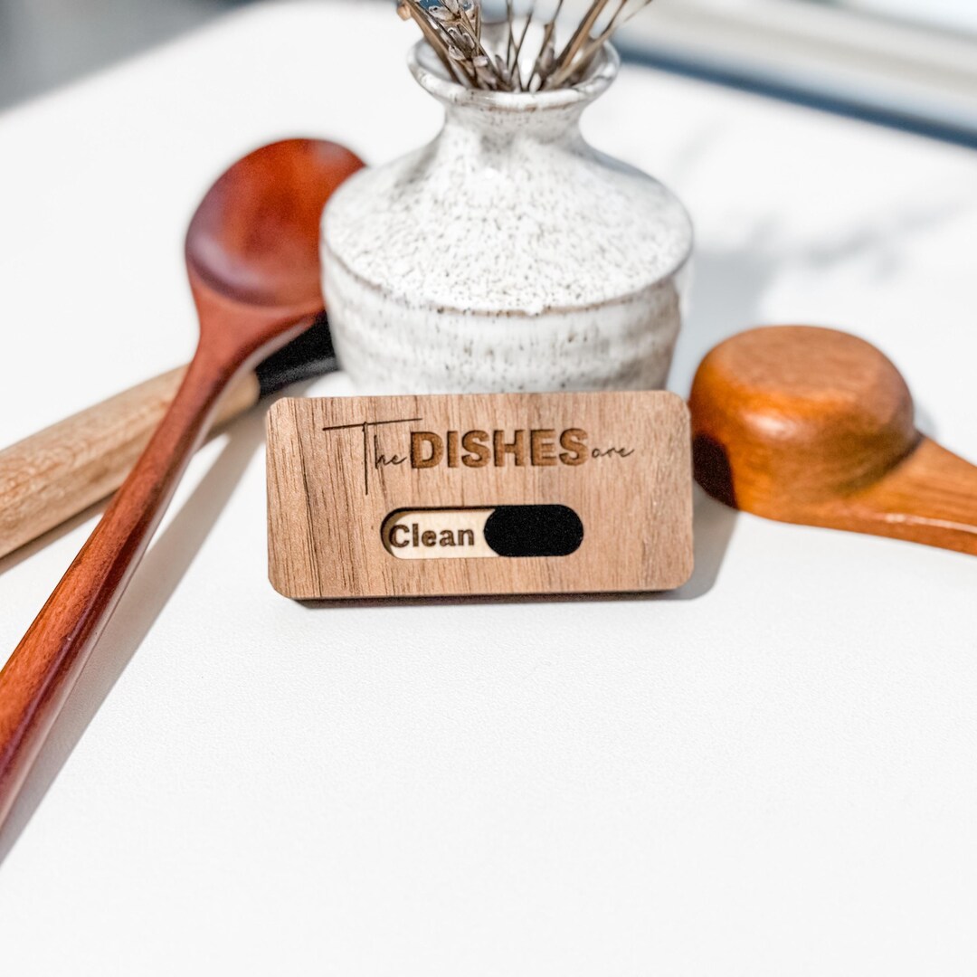 Athome | Dishwasher Clean/dirty Magnet With Sliding Tab – Walnut ...
