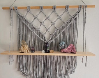 Large Macrame Shelf, Custom, Macrame Wall Decor, Macrame Wall Hanging, Personalized macrame, farmhouse shelf, Macrame wall hanging,