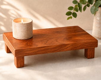 Soporte decorativo de madera de cerezo