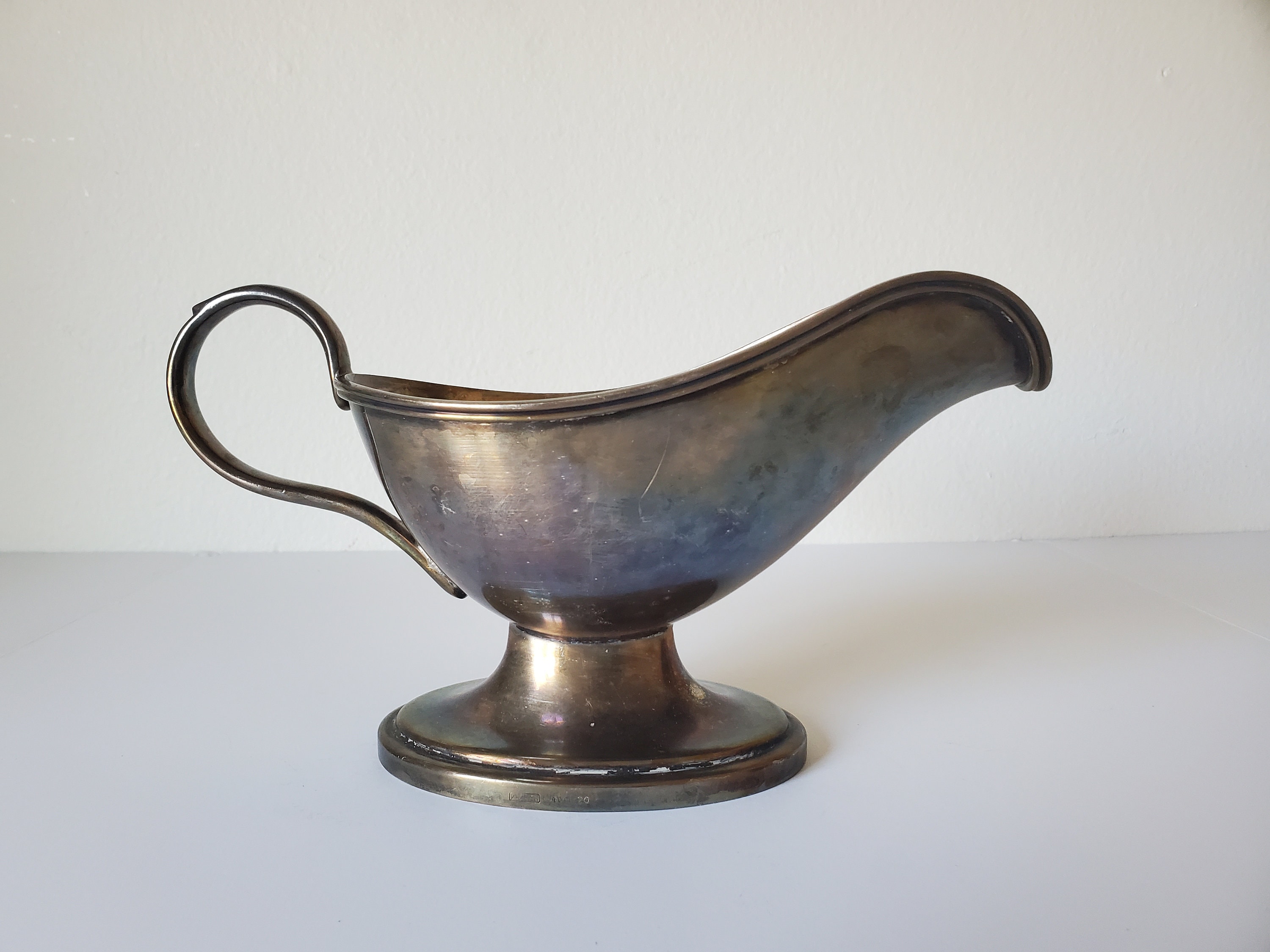 Vintage Silver Gravy Boat Gravy Dish 