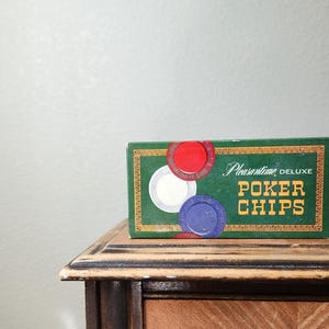 Pleasantime Deluxe 100 Poker Chips No. 1923 -Square Edge - Hi Stacking - Interlocking - Unbreakable Plastic - Made in U.S.A. - Poker Night