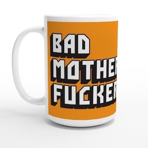 Bad MF - Pulp Fiction - White 15oz Ceramic Mug - Great gift idea, Birthdays, Holidays, Collectors item, Unique design, Coffee Cup
