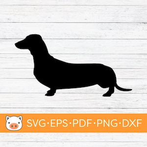 Dachshund Silhouette SVG Digital Download file, Dog SVG, Vector Cut File, Cricut, Silhouette, Cutting Files, Decal, T-shirt design, Stickers