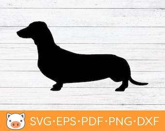 Dachshund Silhouette SVG Digital Download file, Dog SVG, Vector Cut File, Cricut, Silhouette, Cutting Files, Decal, T-shirt design, Stickers