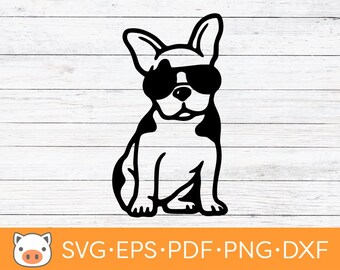 Französische Bulldogge SVG digitaler Download Datei, Frenchie SVG, Vektor geschnitten Datei, Cricut, Silhouette, Schneidedateien, Aufkleber, T-shirt Design, Hund