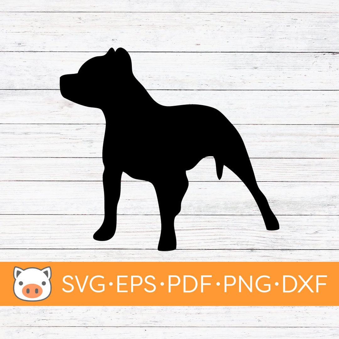 Pitbull Silhouette SVG Digital Download File, Dog SVG, Vector Cut File ...