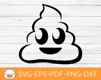 Poop Emoji SVG Digital Download file, Poo Emoji, SVG, Vector Cut File, Cricut, Silhouette, Cutting Files, Decal, T-shirt design, Sticker