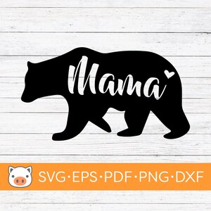 Mama Bear SVG Digital Download file, Mum Life SVG, Vector Cut File, Cricut, Silhouette, Cutting Files, Decal, T-shirt design, Stickers