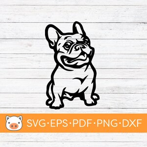 French Bulldog SVG Digital Download file, Frenchie SVG, Vector Cut File, Cricut, Silhouette, Cutting Files, Decal, T-shirt design, Dog