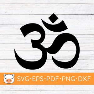 Om Aum SVG File di download digitale, Simbolo Yoga SVG, File di taglio vettoriale, Cricut, Silhouette, File di taglio, Decalcomania, Design t-shirt, Adesivi