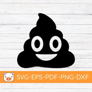 Poop Emoji SVG Digital Download file, Poo Emoji, SVG, Vector Cut File, Cricut, Silhouette, Cutting Files, Decal, T-shirt design, Sticker