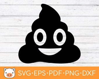 Poop Emoji SVG Digital Download file, Poo Emoji, SVG, Vector Cut File, Cricut, Silhouette, Cutting Files, Decal, T-shirt design, Sticker