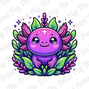 Axolotl PNG Digital Download file, Cute animal PNG,  t-shirt print designs, sublimated print designs, cute rainbow animals