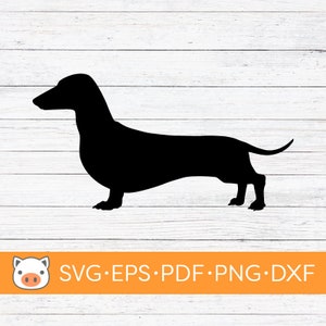 Dachshund Silhouette SVG Digital Download file, Dog SVG, Vector Cut File, Cricut, Silhouette, Cutting Files, Decal, T-shirt design, Stickers