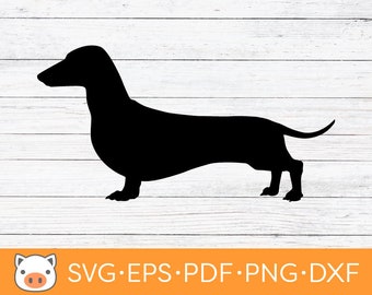 Dachshund Silhouette SVG Digital Download file, Dog SVG, Vector Cut File, Cricut, Silhouette, Cutting Files, Decal, T-shirt design, Stickers