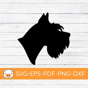 Schnauzer Silhouette SVG digitaler Download Datei, Hund SVG, Vektor geschnitten Datei, Cricut, Silhouette, Schneidedateien, Aufkleber, T-shirt Design, Aufkleber