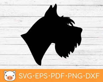 Schnauzer Silhouette SVG Digital Download file, Dog SVG, Vector Cut File, Cricut, Silhouette, Cutting Files, Decal, T-shirt design, Stickers