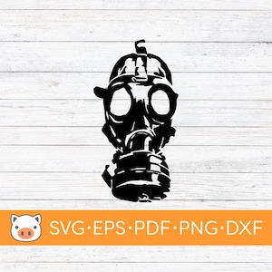 Gasmasker SVG digitaal downloadbestand, SVG vector gesneden bestand, Cricut, silhouet, bestanden snijden, sticker, T-shirt ontwerp, sticker