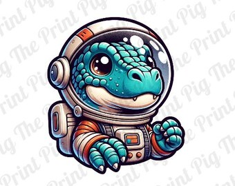Dinosaurusastronaut digitaal png-bestand download, t-rex clipart, ruimte digitale downloads, t-shirtafdrukken, gesublimeerde printontwerpen, dinosticker