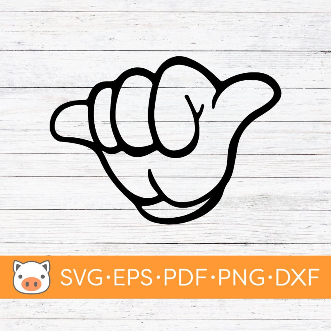 Hang Loose Symbol SVG Digital Download File, SVG, Vector Cut File