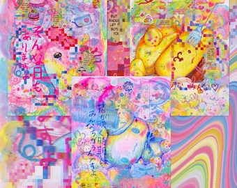 8.5"x11" dreamy collage art prints