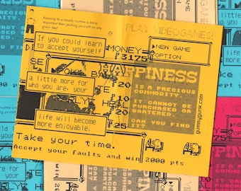 play video games mini zine
