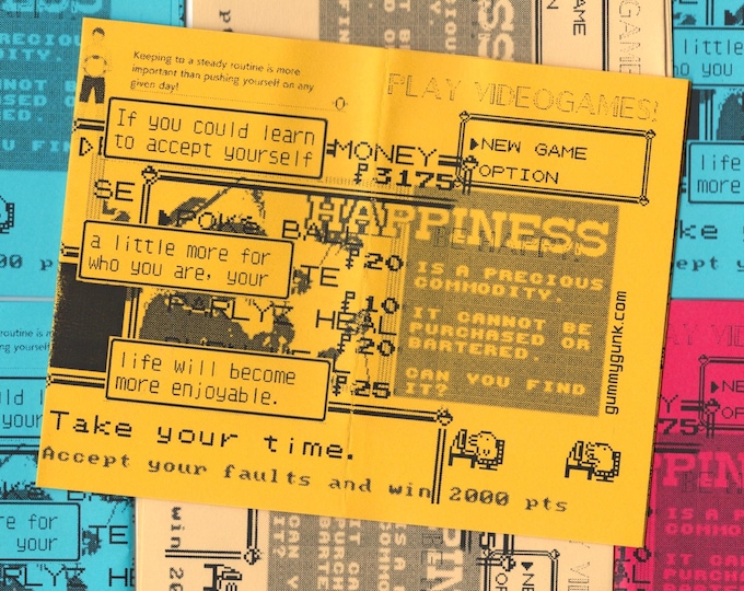 play video games mini zine